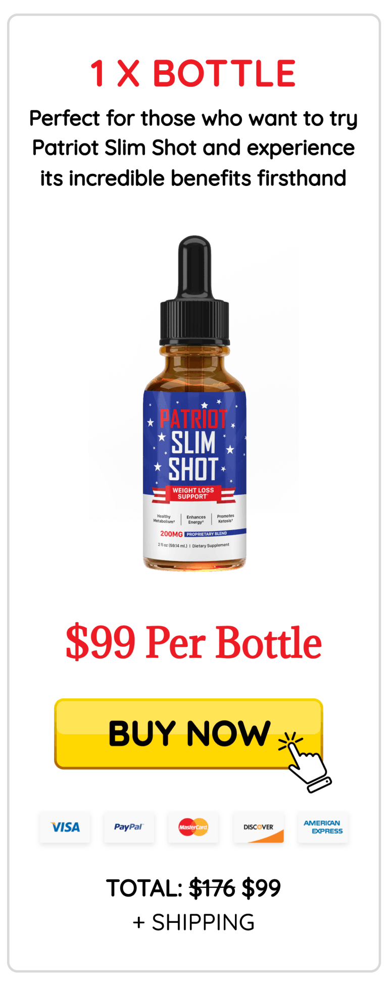 Patriot Slim Shot Tonic 1 bottle